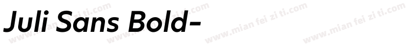 Juli Sans Bold字体转换